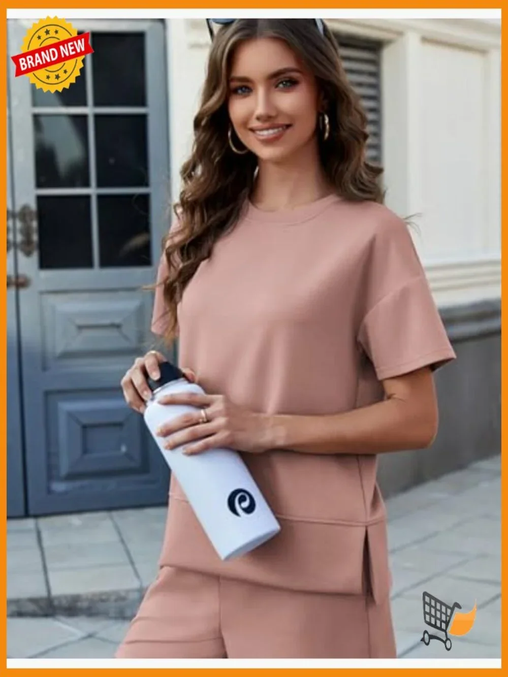 Matching Lounge Set Women 2 Piece Short Sleeve Wide Leg Pants Tracksuit Summer